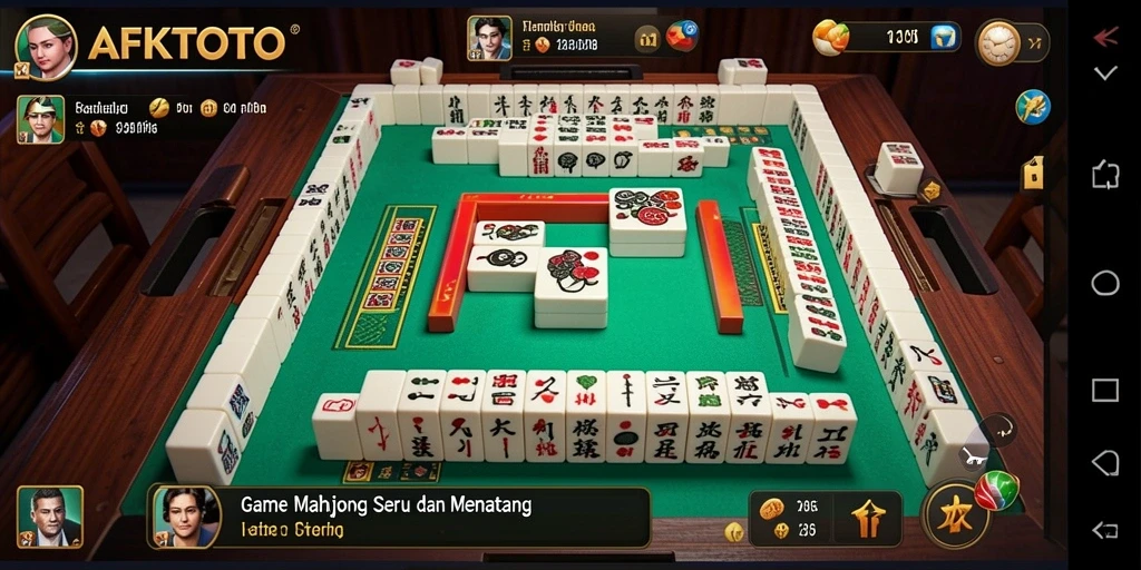 Screenshot gameplay AFKTOTO menampilkan suasana Mahjong yang menyenangkan.