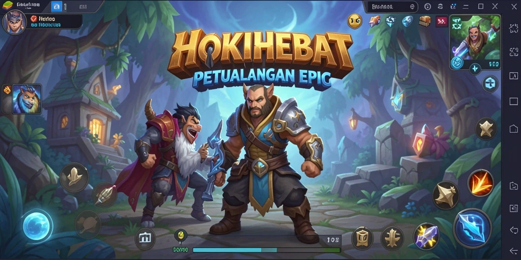 Tampilan gameplay epik yang menakjubkan dari HOKIHEBAT.