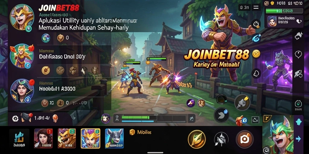 Tampilan antarmuka aplikasi JOINBET88 yang menarik dan fungsional.