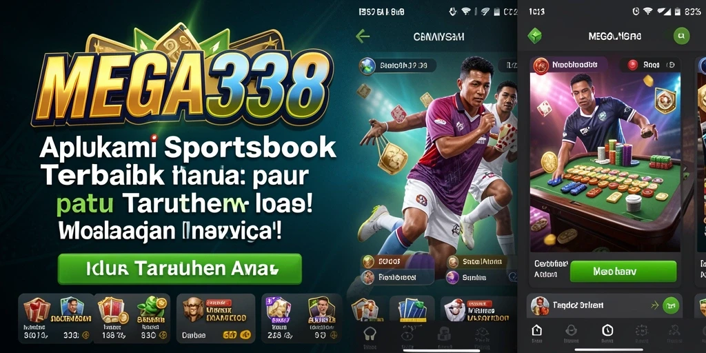 Tampilan utama MEGA338 menampilkan berbagai pilihan taruhan olahraga.